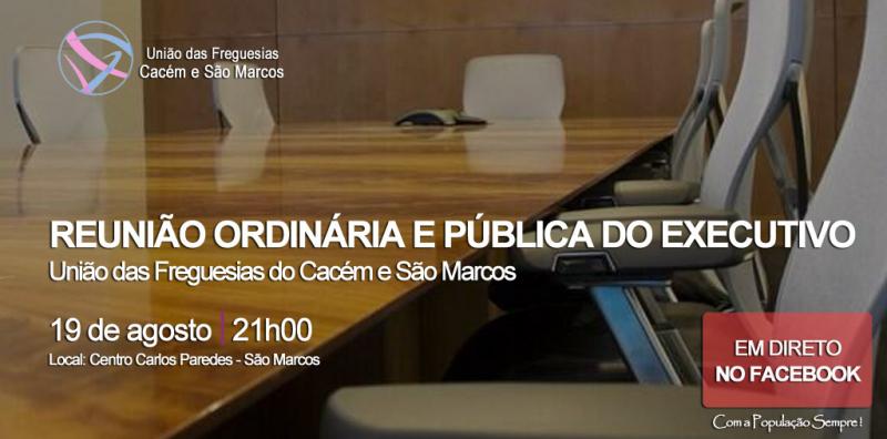 Reunião Ordinária e Pública do Executivo - transmissão em direto via Facebook