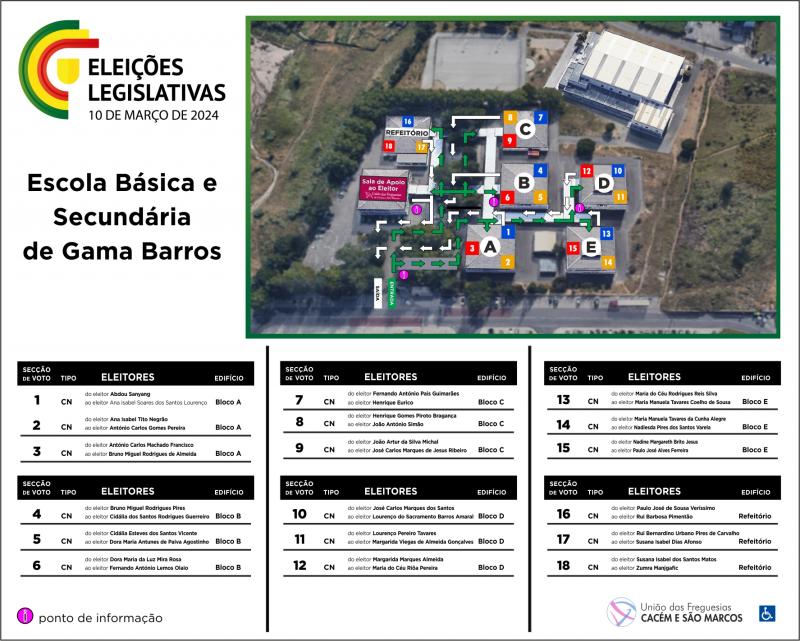 Informação - As Eleições Legislativas realizam-se no dia 10 de março de 2024.