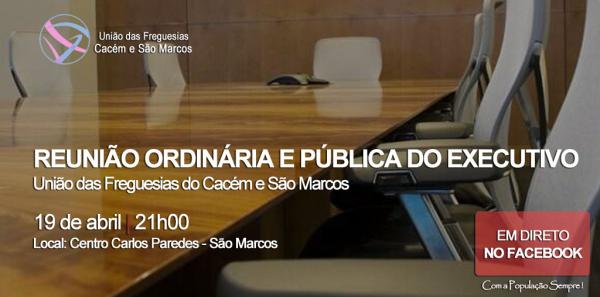 Reunião Ordinária e Pública do Executivo - transmissão em direto via Facebook