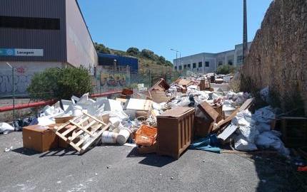 Operação de recolha de resíduos na Estrada das Ligeiras