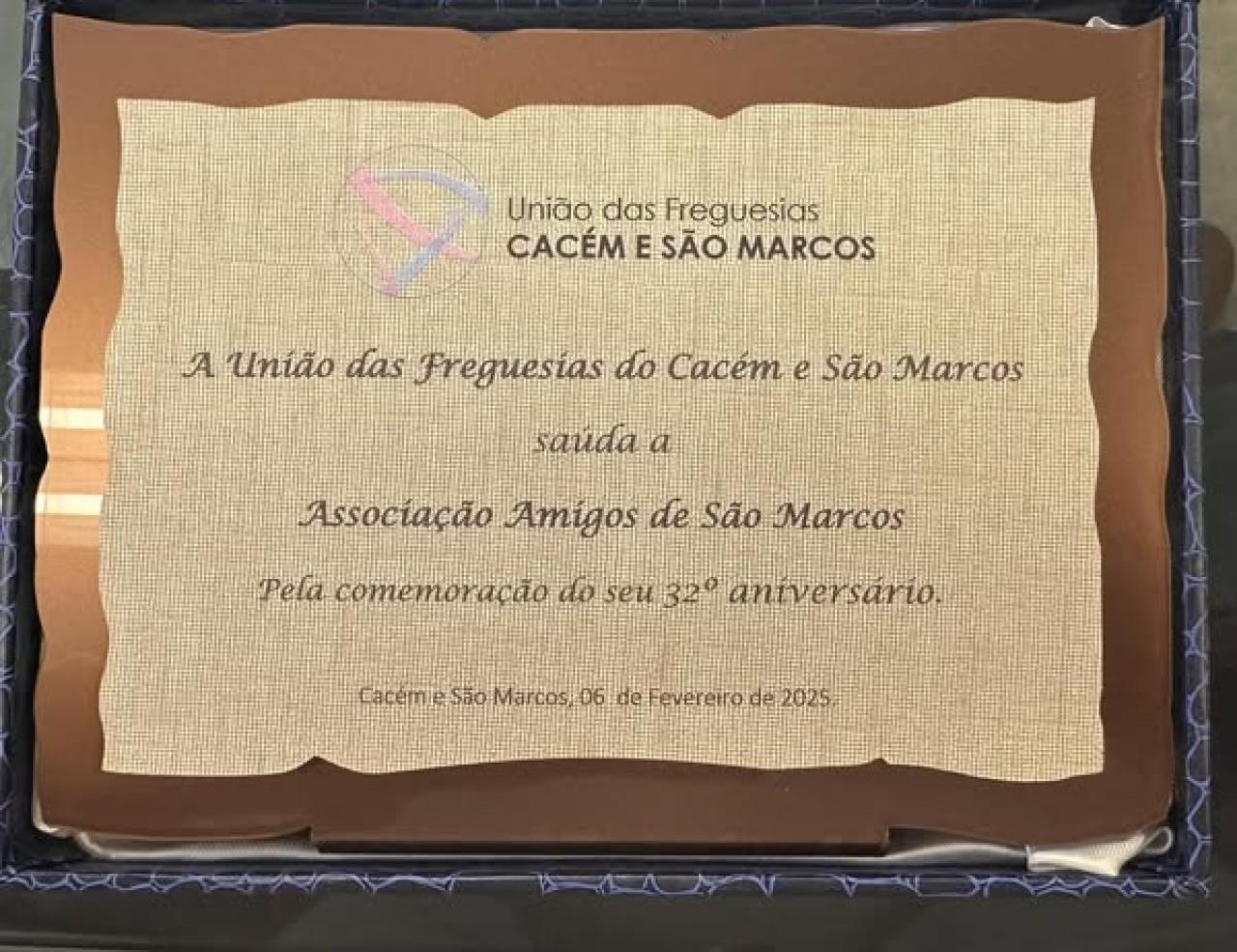 32º Aniversário da Associação Amigos de São Marcos