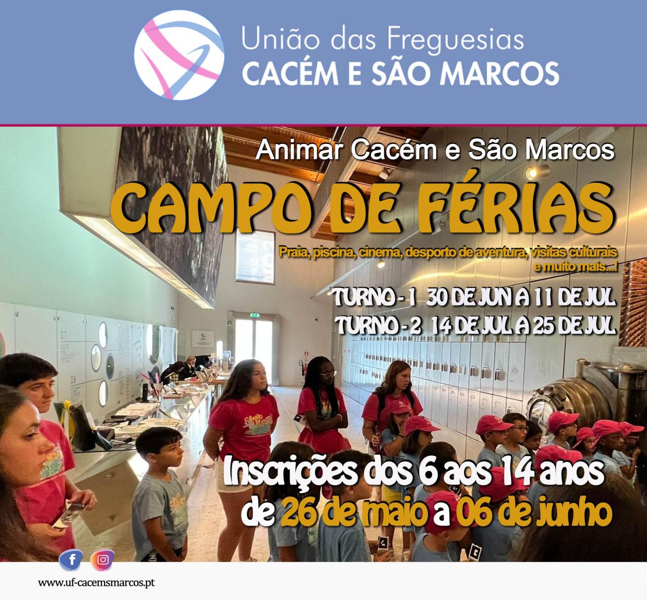 Inscrições Colónia de Férias 2025 "Animar Cacém e São Marcos " Inscrições Colónia de Férias 2025 "Animar Cacém e São Marcos "