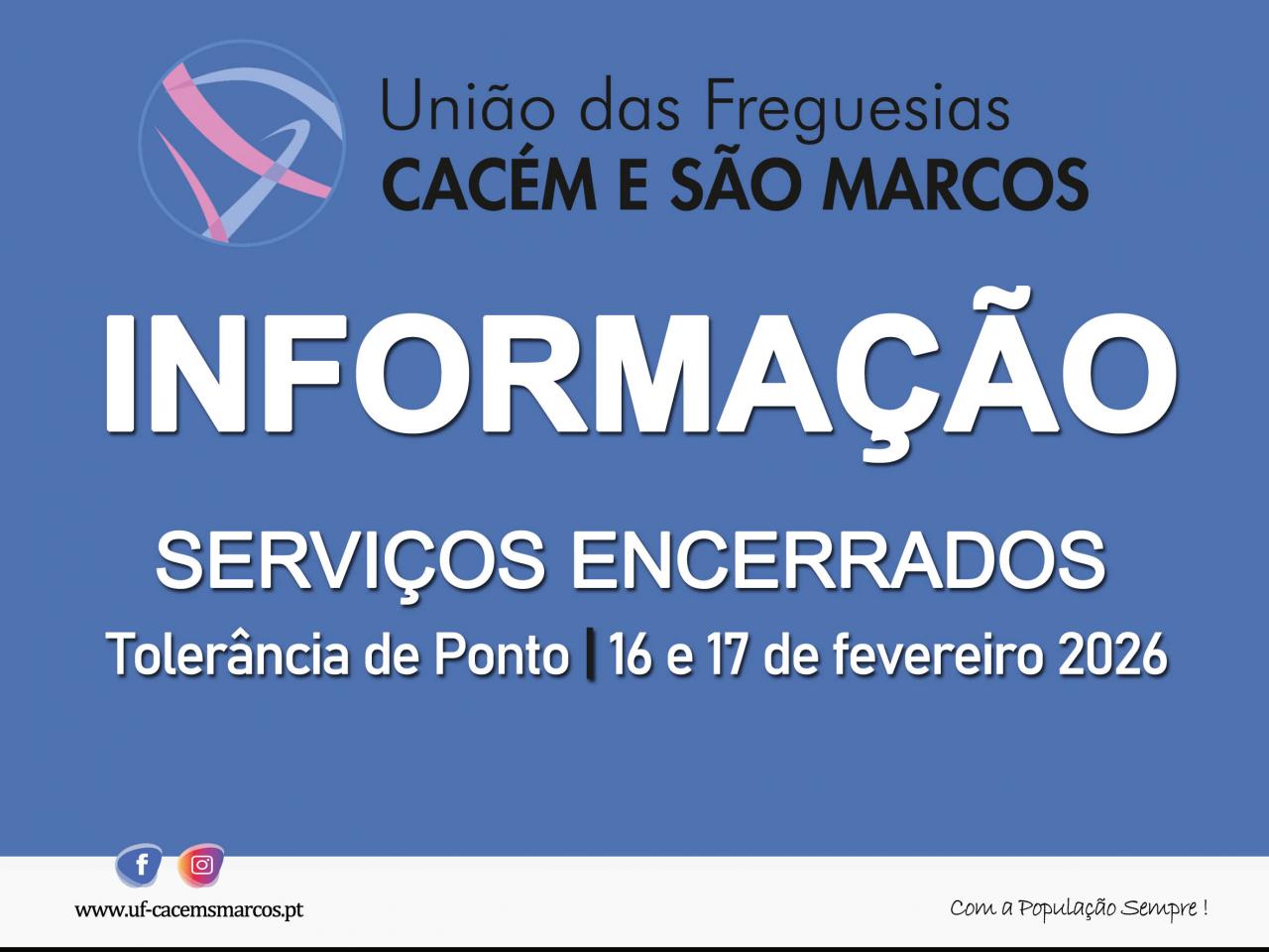 Tolerância de ponto | 16 e 17 de fevereiro 2026