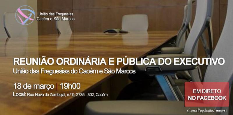 Reunião Ordinária e Pública do Executivo - transmissão em direto via Facebook