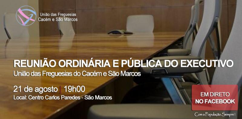 Reunião Ordinária e Pública do Executivo Reunião Ordinária e Pública do Executivo